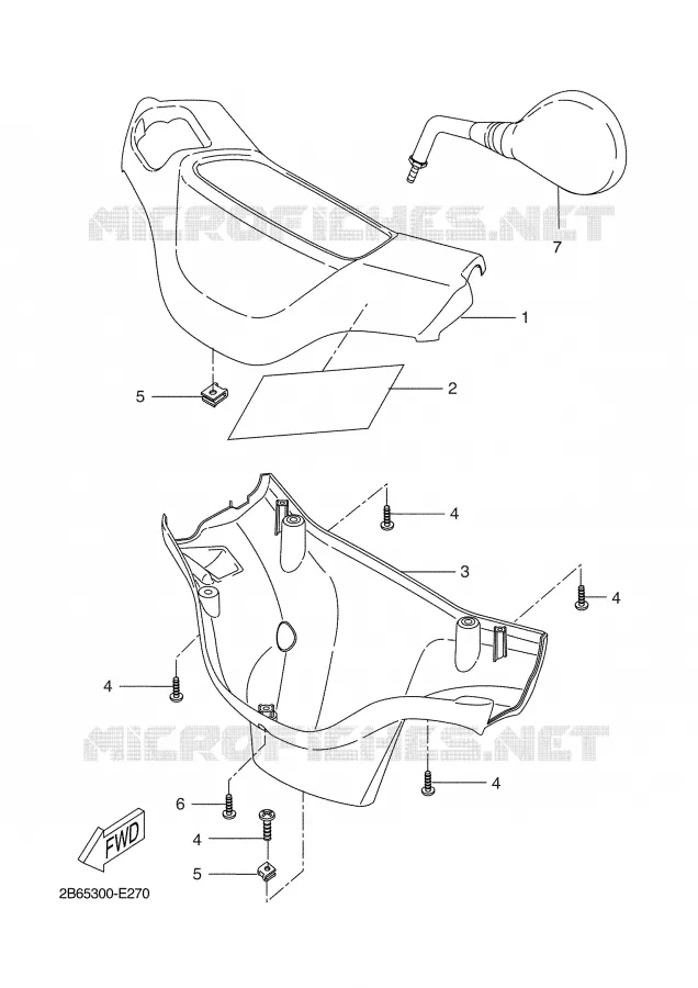 CARENAGES 1  Yamaha SCOOTER 50 2006 BW'S  CW50L