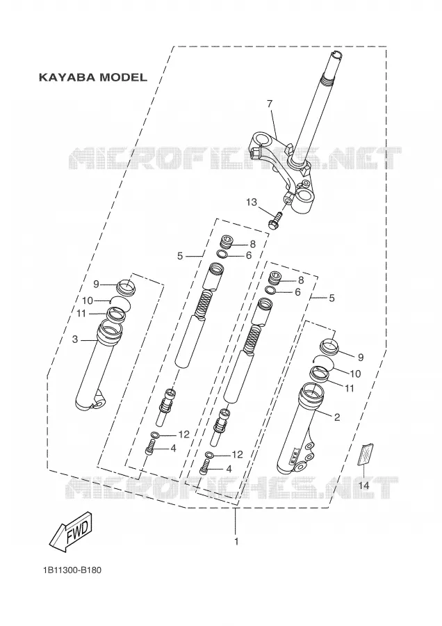 FOURCHE 2 Yamaha SCOOTER 50 2003 BW'S  CW50N