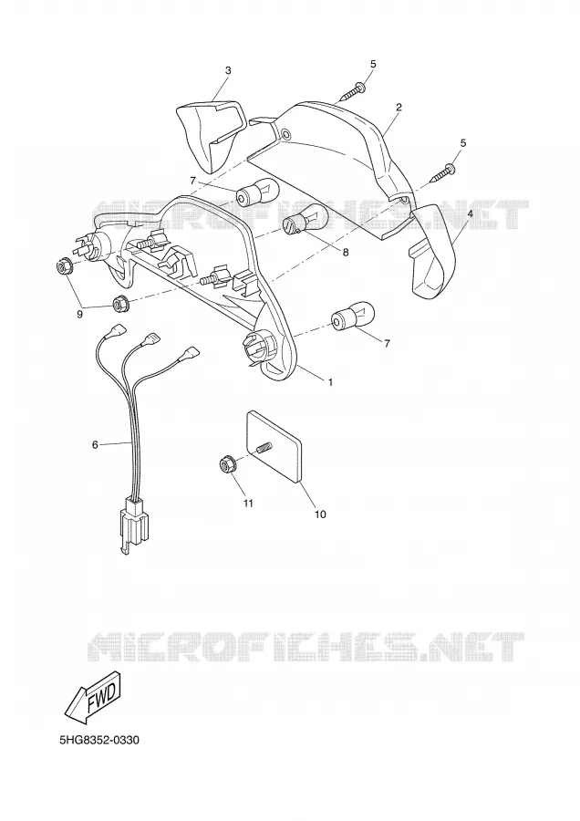 FEU ARRIERE Yamaha SCOOTER 50 2003 BW'S  CW50N