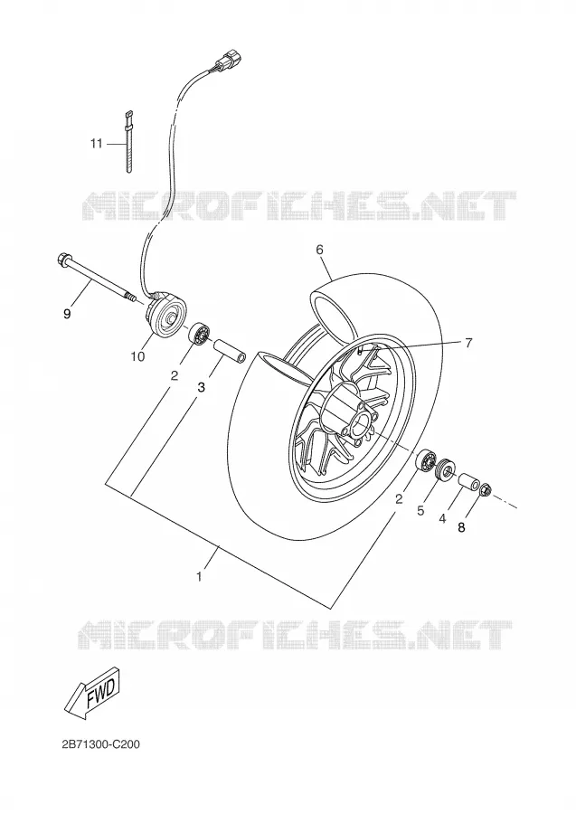 ROUE AVANT Yamaha SCOOTER 50 2004 BW'S  CW50N