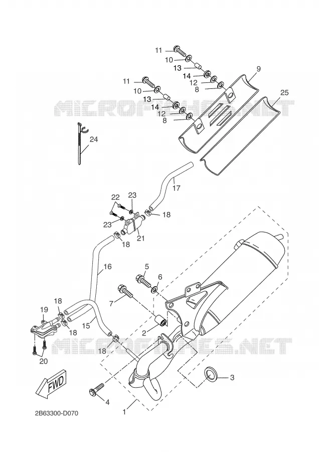 ECHAPPEMENT Yamaha SCOOTER 50 2005 BW'S  CW50N