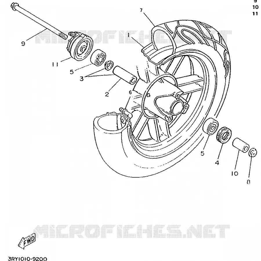 ROUE AVANT Yamaha SCOOTER 50 1995 BOOSTER  CW50R