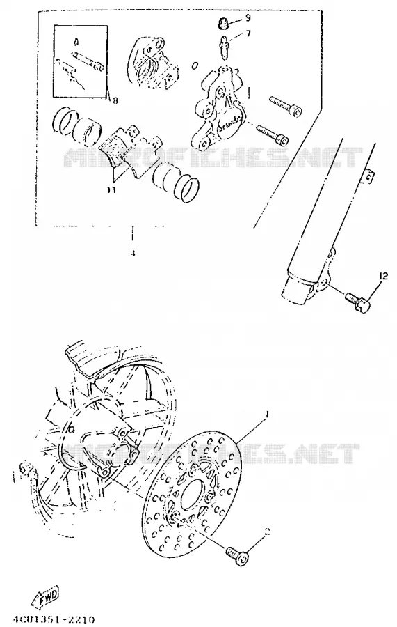 ETRIER DE FREIN AVANT Yamaha SCOOTER 50 1995 BOOSTER  CW50R