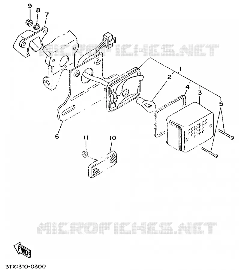 FEU ARRIERE Yamaha SCOOTER 50 1995 BOOSTER  CW50R