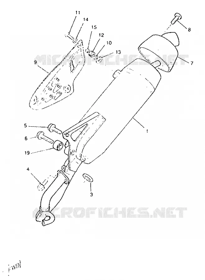ECHAPPEMENT Yamaha SCOOTER 50 1995 BOOSTER  CW50RS