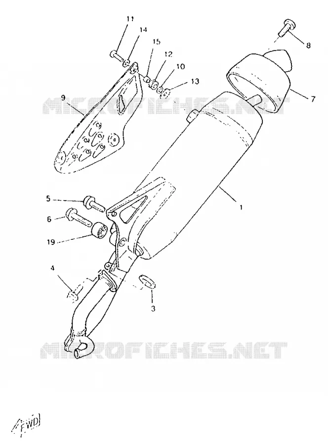 ECHAPPEMENT Yamaha SCOOTER 50 1996 BOOSTER  CW50RS