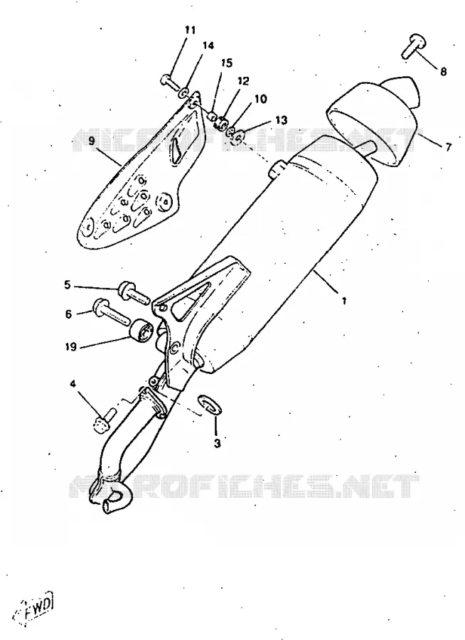 ECHAPPEMENT Yamaha SCOOTER 50 1997 BOOSTER  CW50RS
