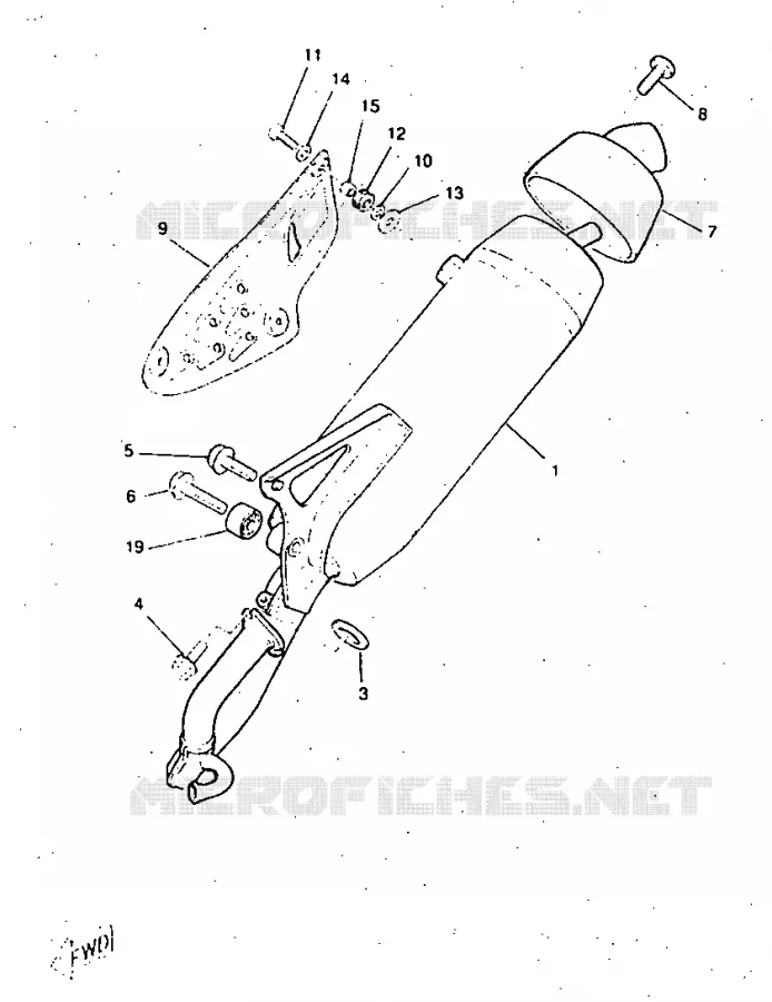 ECHAPPEMENT Yamaha SCOOTER 50 1997 BOOSTER  CW50RS
