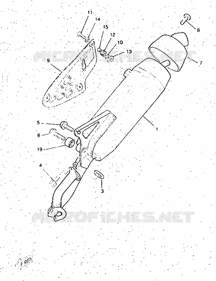ECHAPPEMENT Yamaha SCOOTER 50 1997 BOOSTER  CW50RS