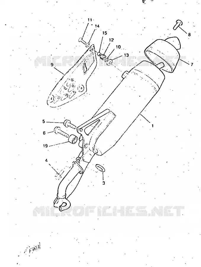 ECHAPPEMENT Yamaha SCOOTER 50 1997 BOOSTER  CW50RS