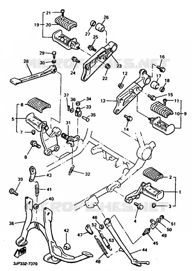 SUPPORT / REPOSE PIEDS Yamaha MOTO 1200 1997 VMAX  V-MAX12