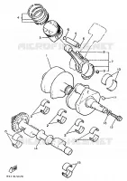VILEBREQUIN / PISTON pour Yamaha VMAX 1997