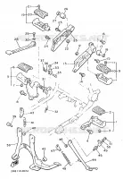SUPPORT / REPOSE PIEDS pour Yamaha VMAX 1997