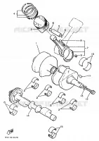 VILEBREQUIN / PISTON pour Yamaha VMAX 1997