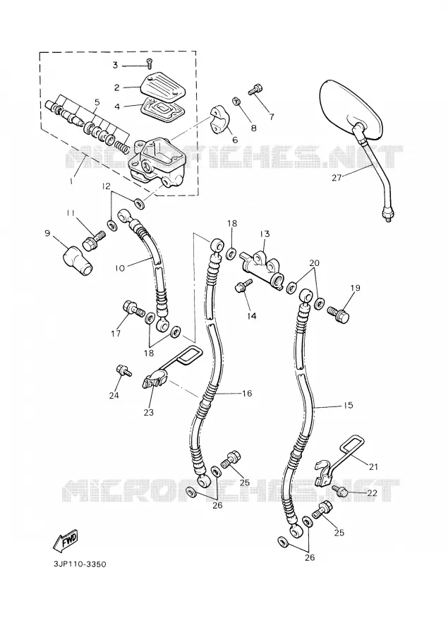MAITRE CYLINDRE AVANT Yamaha MOTO 1200 2001 VMAX  VMX12