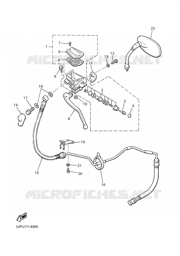 MAITRE CYLINDRE AVANT 2 Yamaha MOTO 1200 2001 VMAX  VMX12