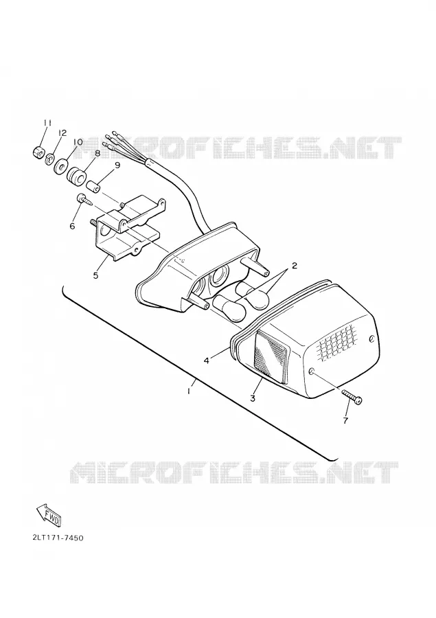 FEU ARRIERE Yamaha MOTO 1200 2001 VMAX  VMX12