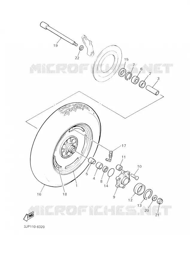 ROUE ARRIERE Yamaha MOTO 1200 2002 VMAX  VMX12