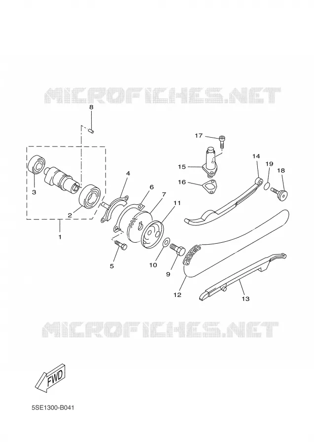ARBRE A CAMES / CHAINE DE DISTRIBUTION Yamaha SCOOTER 300 2004 VERSITY  VP300 VERSITY