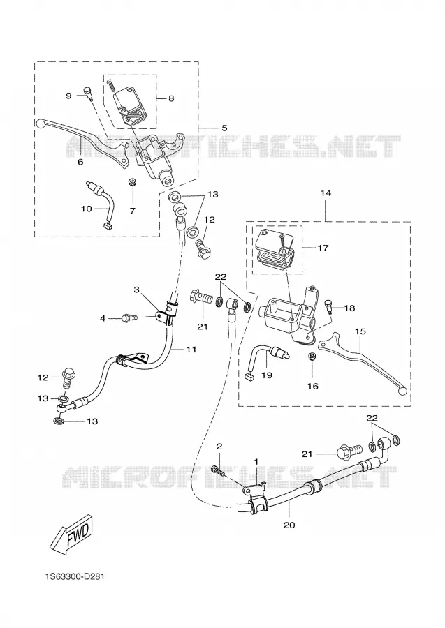 MAITRE CYLINDRE DE FREIN  Yamaha SCOOTER 300 2006 VERSITY  VP300 VERSITY