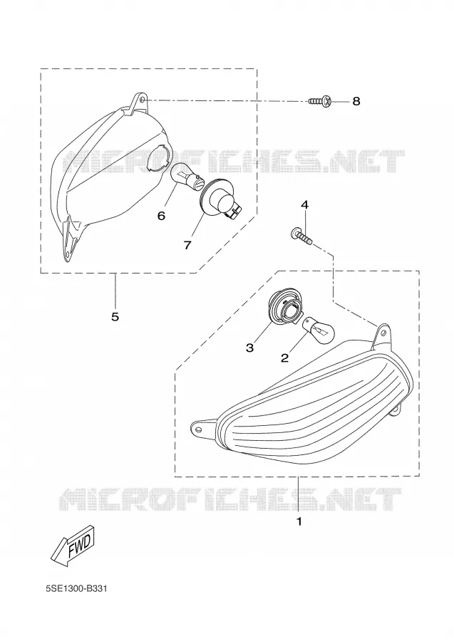 CLIGNOTANT Yamaha SCOOTER 300 2006 VERSITY  VP300 VERSITY