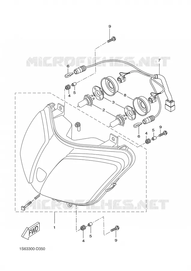 PHARE  Yamaha SCOOTER 300 2006 VERSITY  VP300 VERSITY