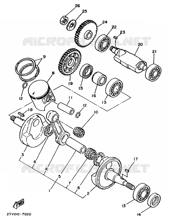 VILEBREQUIN / PISTON Yamaha MOTO 200 1994 WR  WR200