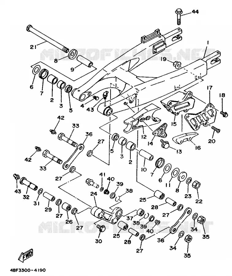 BRAS ARRIERE Yamaha MOTO 200 1994 WR  WR200