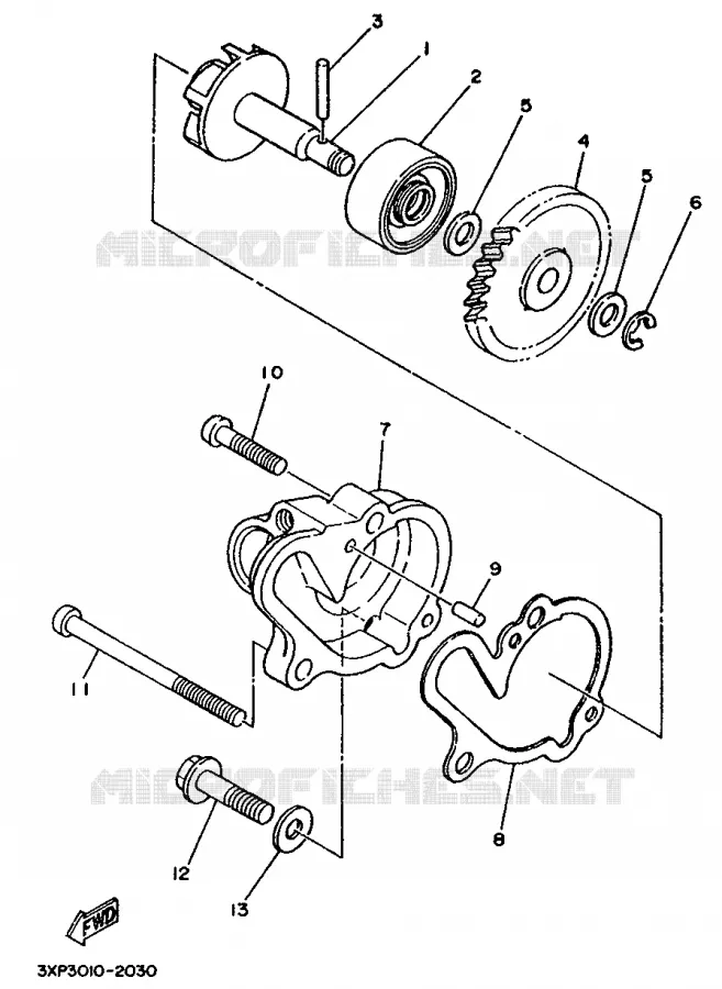 POMPE A EAU Yamaha MOTO 200 1993 WR  WR200RE/WR200
