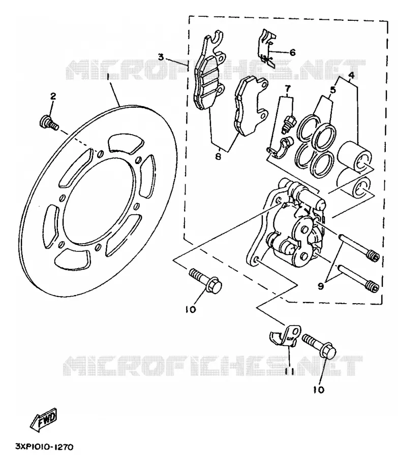 ETRIER DE FREIN AVANT Yamaha MOTO 200 1993 WR  WR200RE/WR200