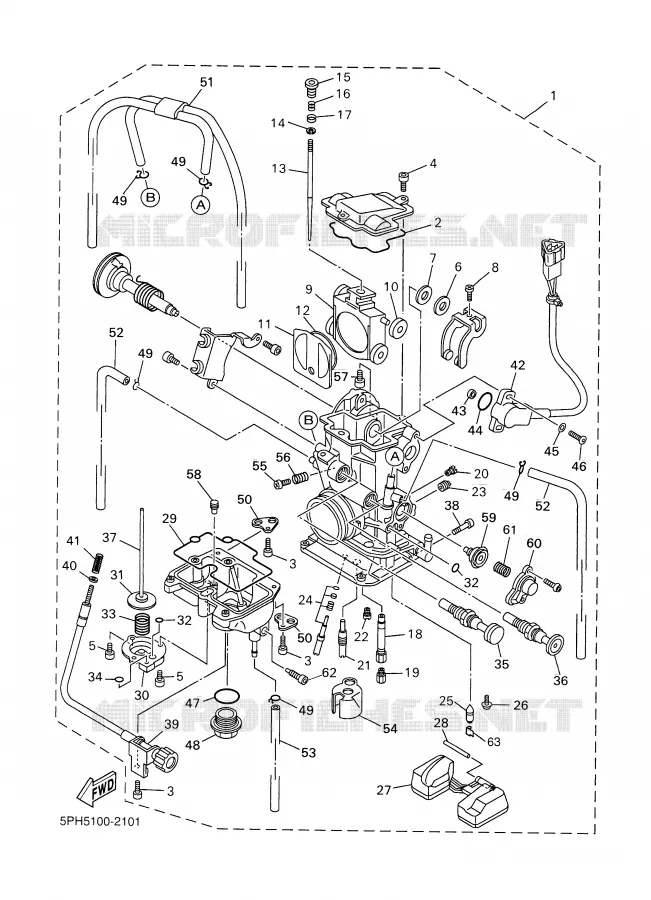 CARBURATEUR Yamaha MOTO 250 2002 WRF  WR250F