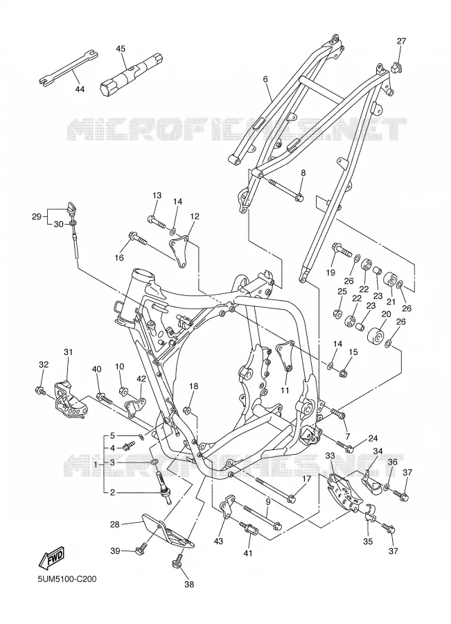 CADRE Yamaha MOTO 250 2004 WRF  WR250F