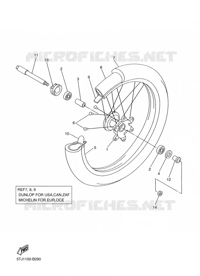 ROUE AVANT Yamaha MOTO 250 2004 WRF  WR250F