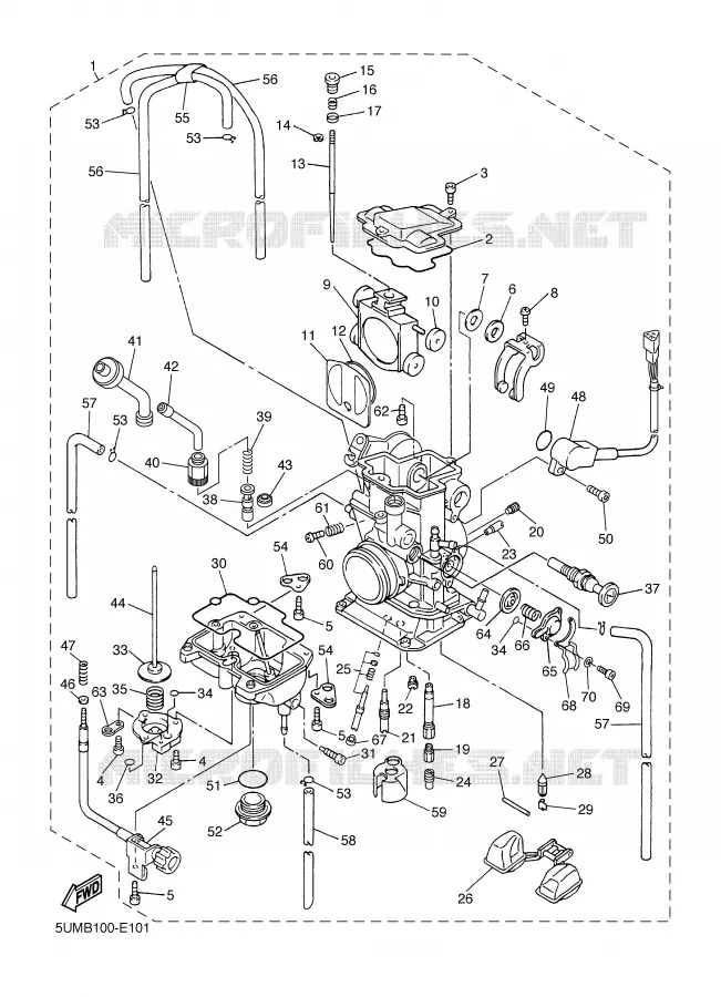 CARBURATEUR Yamaha MOTO 250 2006 WRF  WR250F