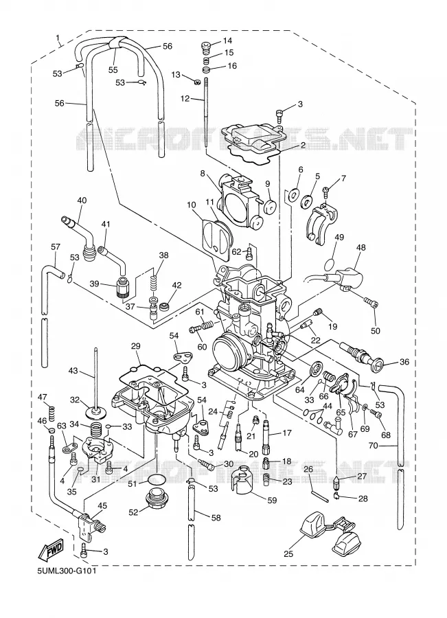 CARBURATEUR Yamaha MOTO 250 2008 WRF  WR250F