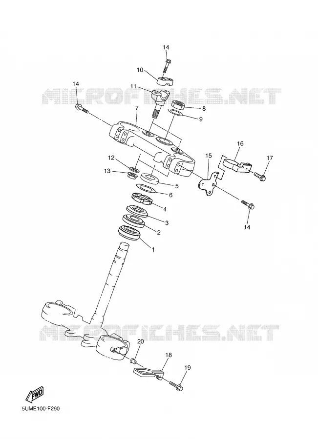 DIRECTION Yamaha MOTO 250 2008 WRF  WR250F
