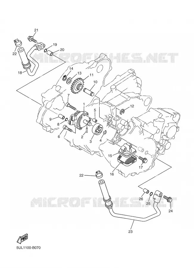 POMPE A HUILE Yamaha MOTO 250 2004 WRF  WR250FS