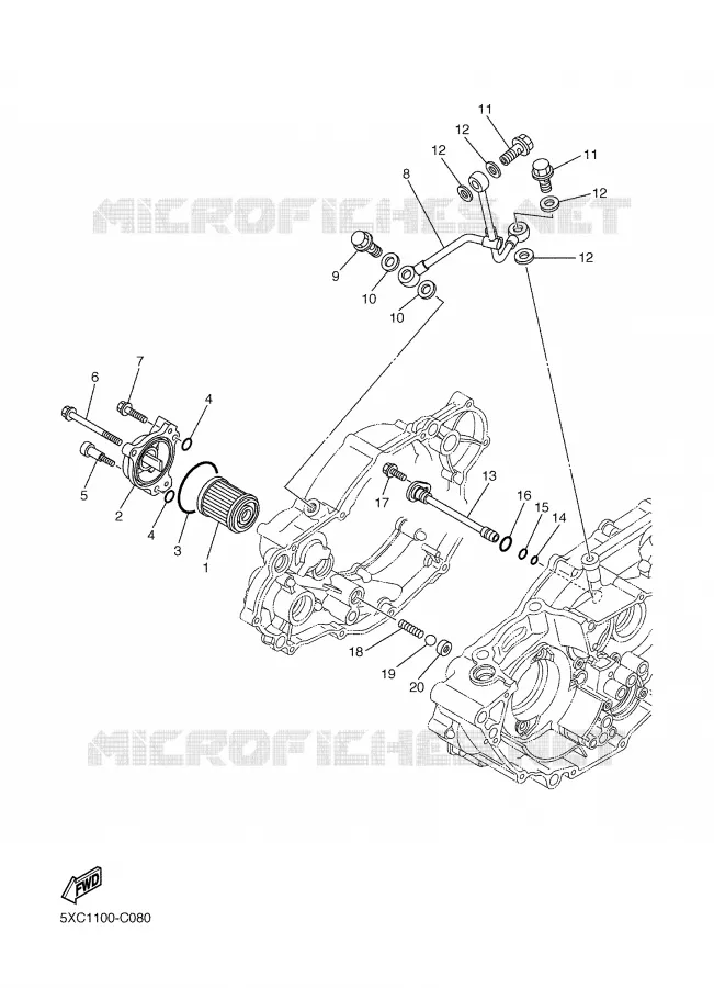 FILTRE A HUILE Yamaha MOTO 250 2004 WRF  WR250FS