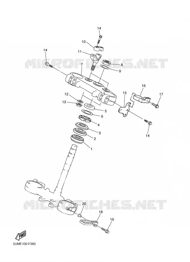 DIRECTION Yamaha MOTO 250 2007 WRF  WR250FW