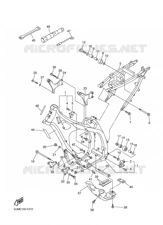 CADRE Yamaha MOTO 250 2007 WRF  WR250FW