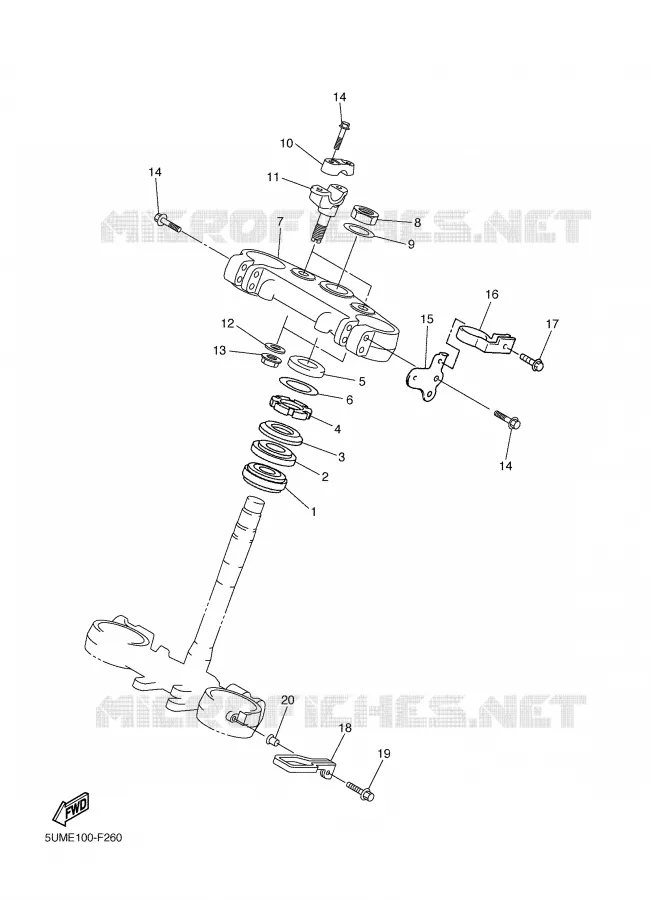 DIRECTION Yamaha MOTO 250 2007 WRF  WR250FW