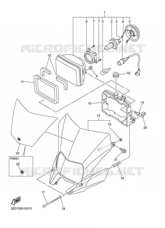 PHARE  Yamaha MOTO 250 2008 WRX  WR250X