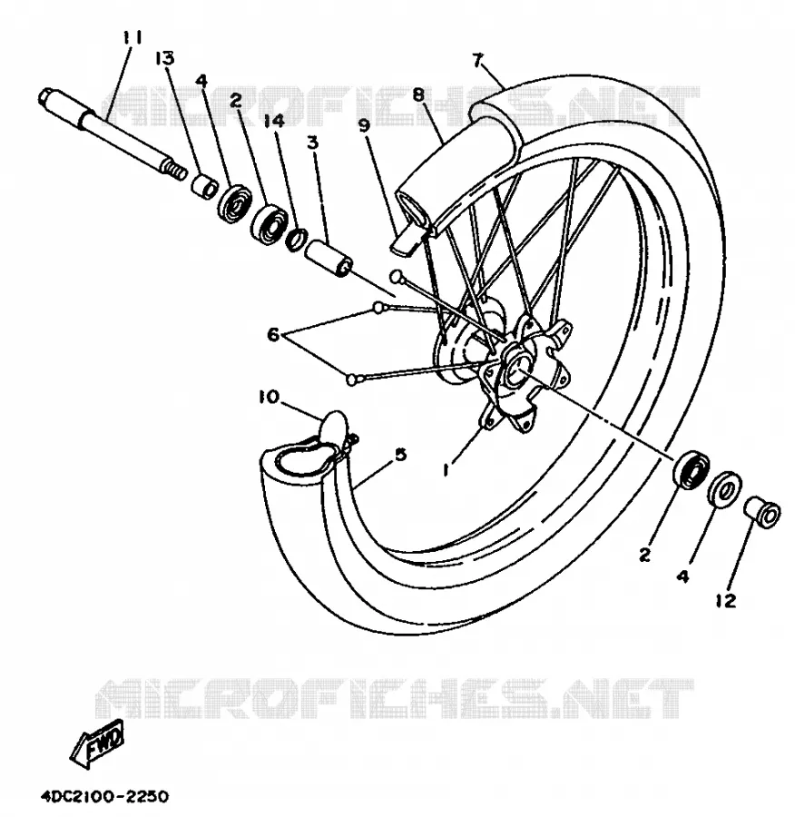 ROUE AVANT Yamaha MOTO 250 1993 WRZ  WR250Z