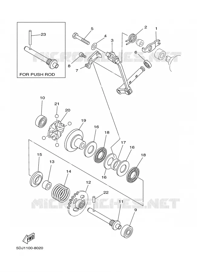 VALVE D'ECHAPPEMENT Yamaha MOTO 250 1998 WRZ  WR250Z'98