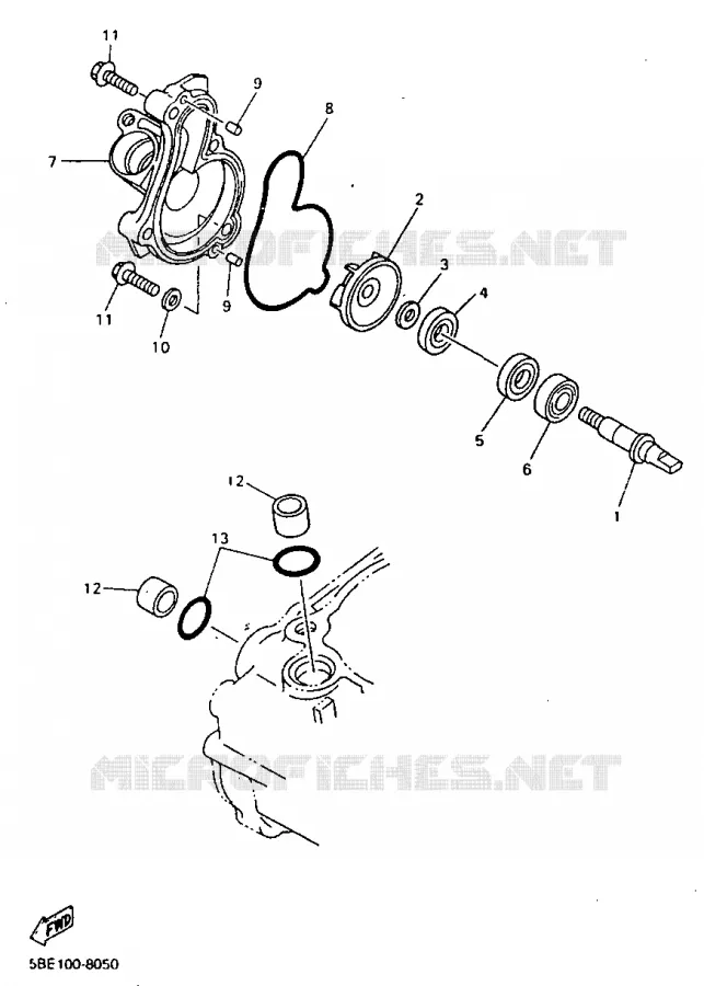 POMPE A EAU Yamaha MOTO 400 1998 WRF  WR400F