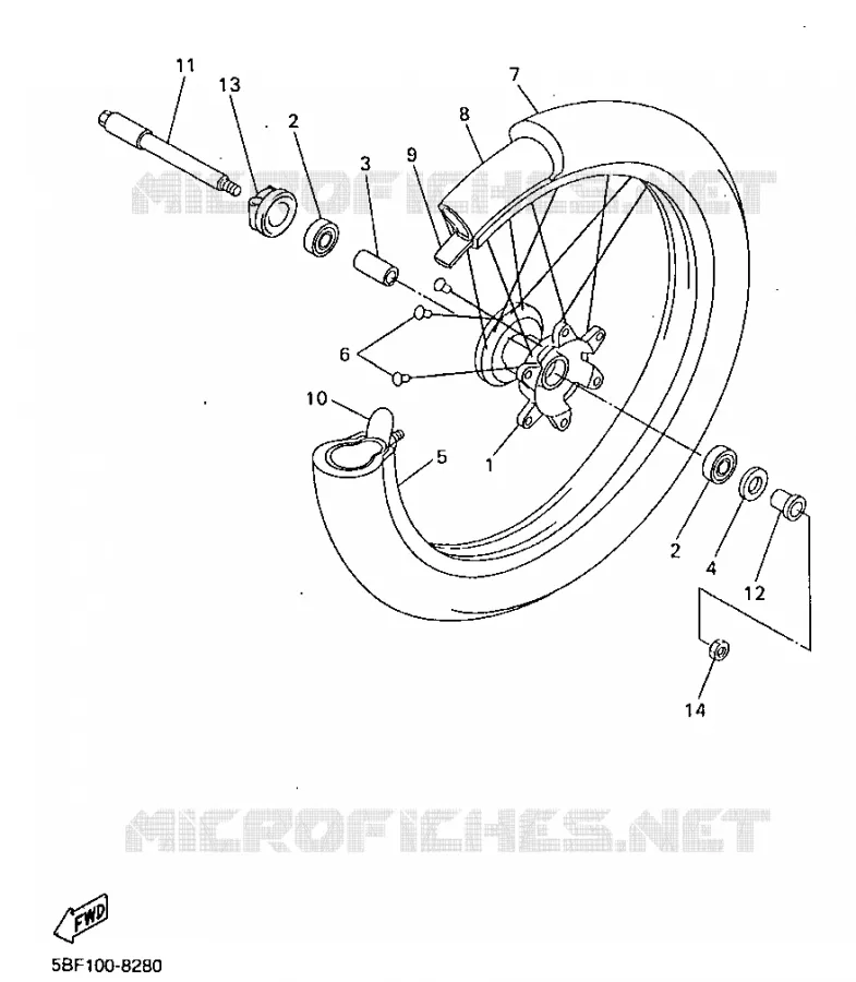 ROUE AVANT Yamaha MOTO 400 1998 WRF  WR400F