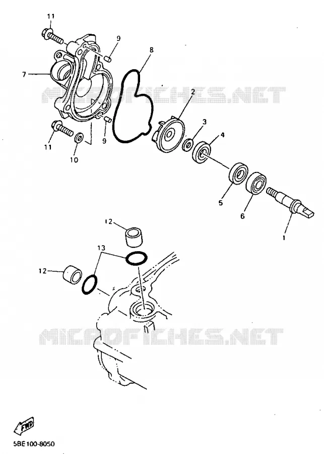 POMPE A EAU Yamaha MOTO 400 1998 WRF  WR400F