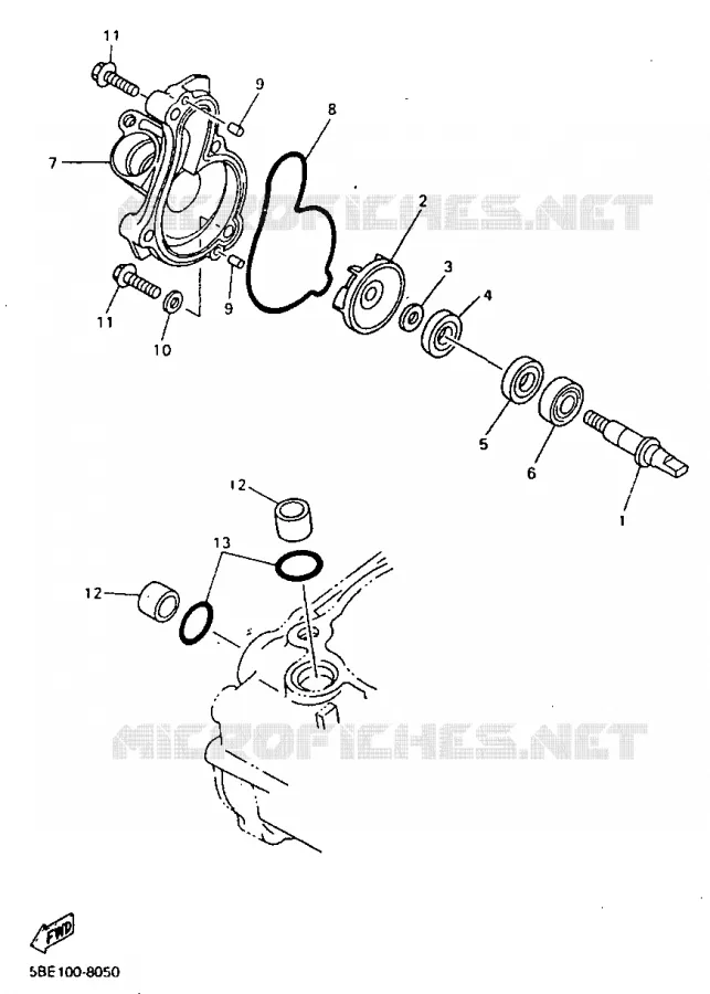 POMPE A EAU Yamaha MOTO 400 1998 WRF  WR400F