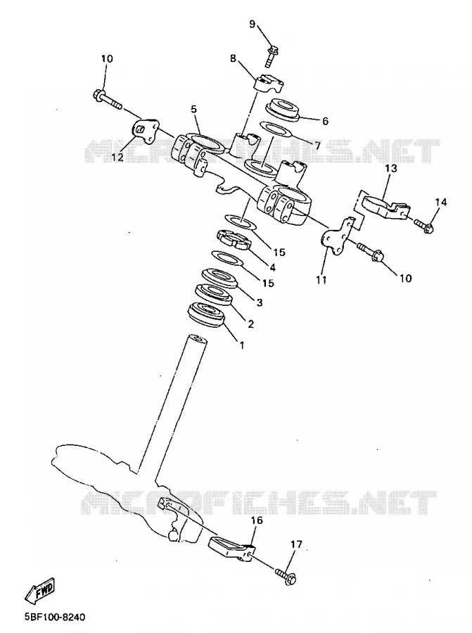 DIRECTION Yamaha MOTO 400 1998 WRF  WR400F