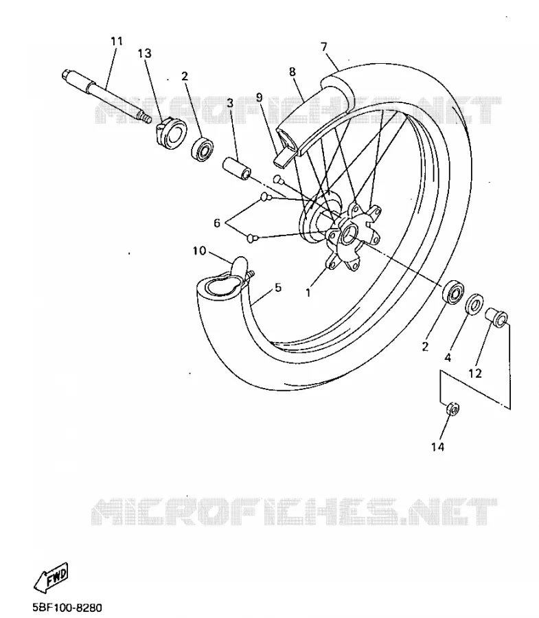 ROUE AVANT Yamaha MOTO 400 1998 WRF  WR400F